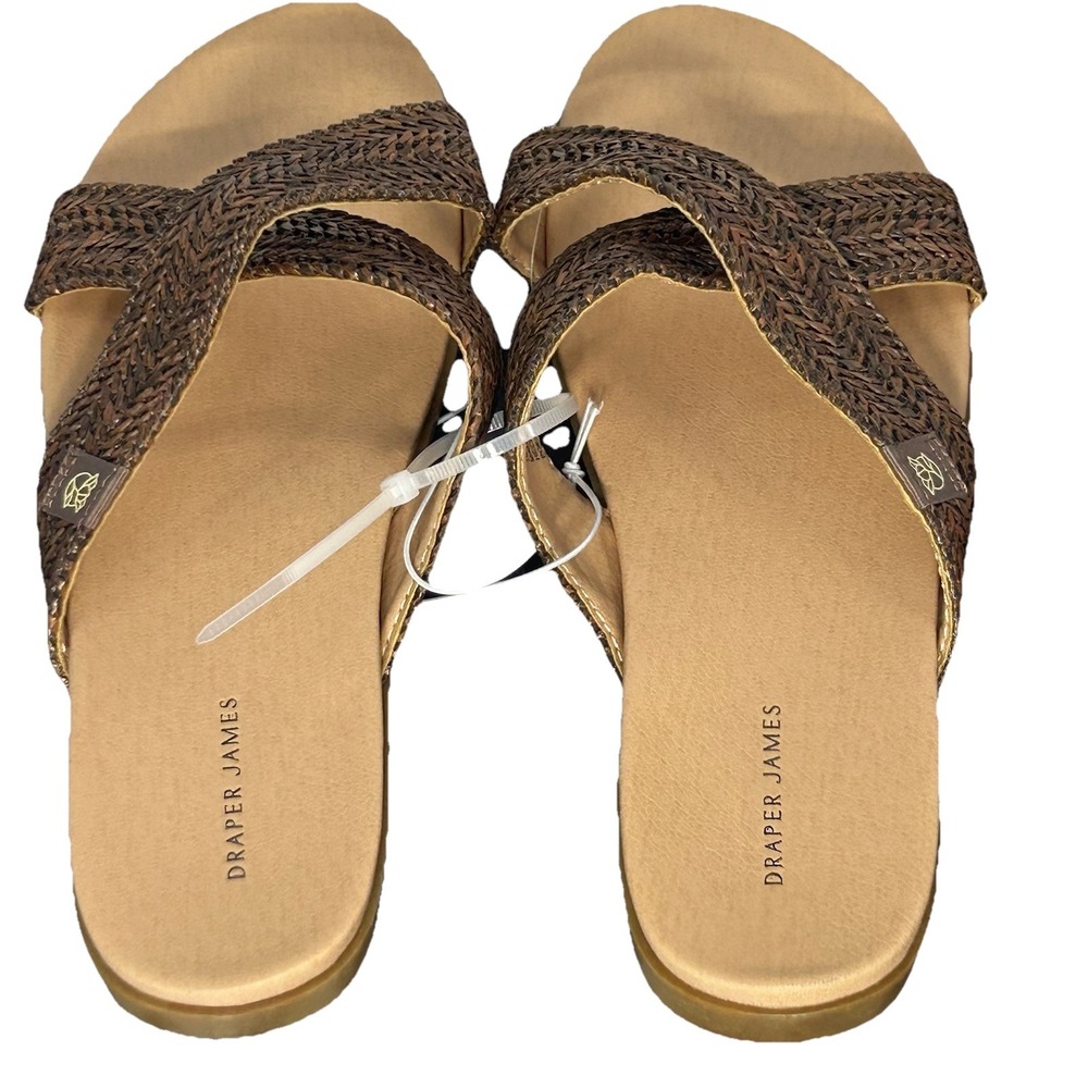 Draper James Ladies Raffia Sandal Crossed Strap Design‎ Woven Upper - Size 9M